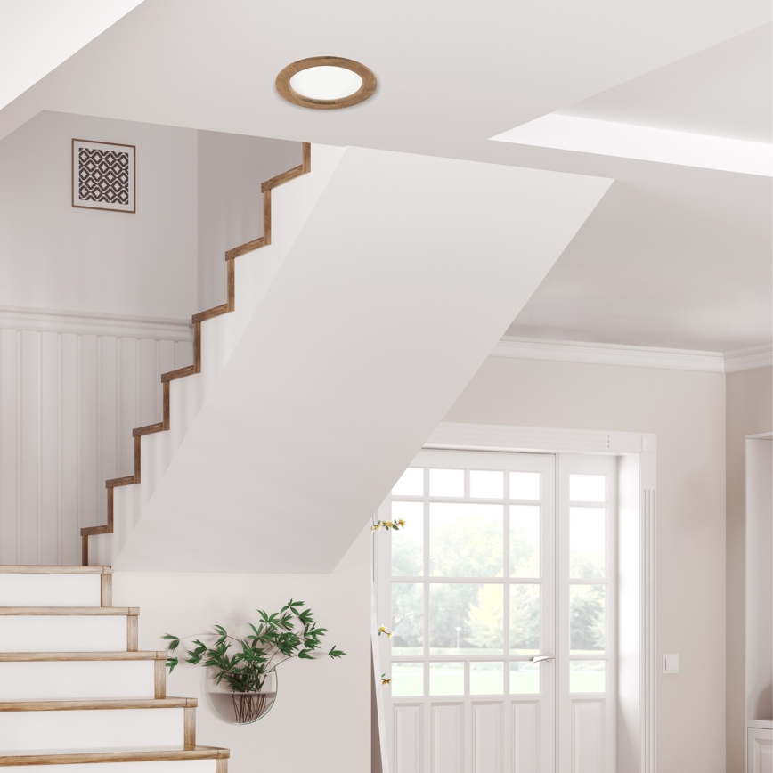 Spot encastrable WOODY SPOT LED/16,5W/230V 4000K noyer ø 18,5 cm