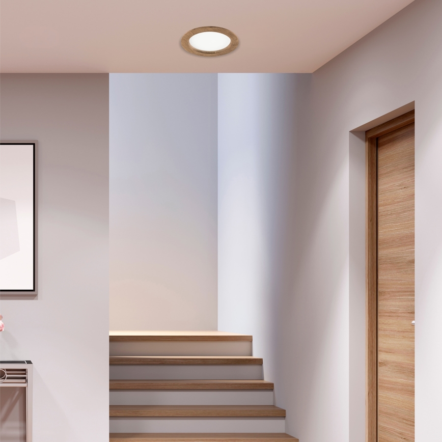 Spot encastrable WOODY SPOT LED/16,5W/230V 4000K noyer ø 18,5 cm