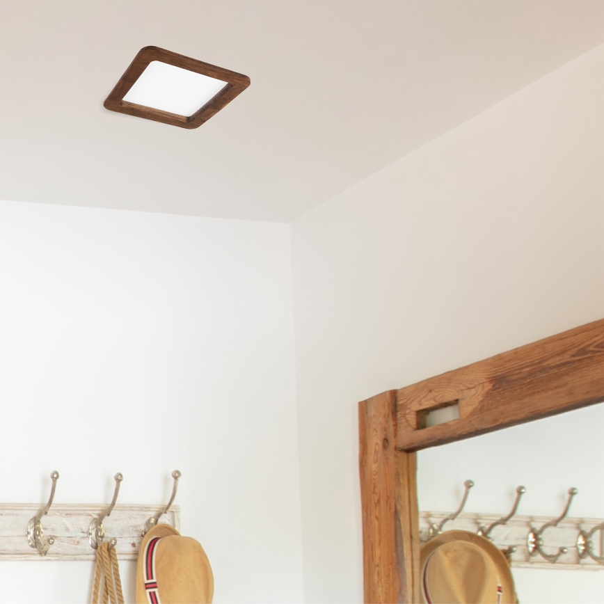 Spot encastrable WOODY SPOT LED/17W/230V 3000K cerise 18,5x18,5 cm