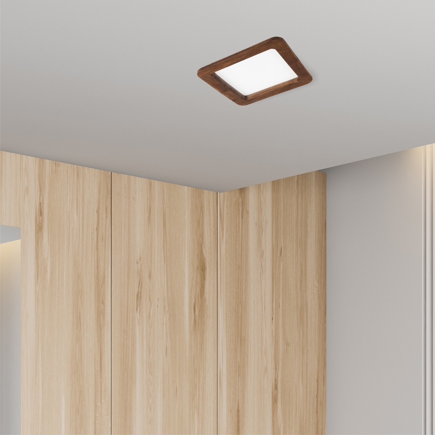 Spot encastrable WOODY SPOT LED/17W/230V 3000K cerise 18,5x18,5 cm