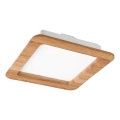 Spot encastrable WOODY SPOT LED/17W/230V 3000K chêne 18,5x18,5 cm