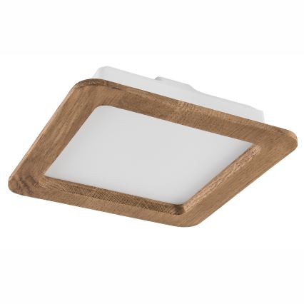 Spot encastrable WOODY SPOT LED/17W/230V 3000K noyer 18,5x18,5 cm