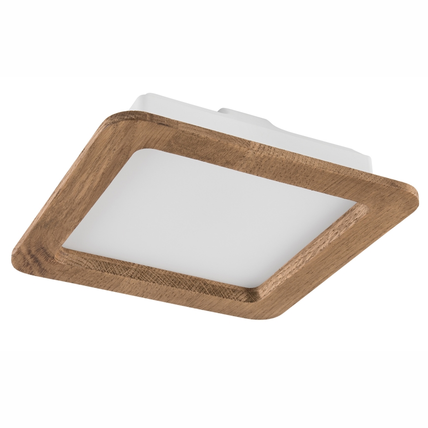 Spot encastrable WOODY SPOT LED/17W/230V 3000K noyer 18,5x18,5 cm