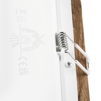 Spot encastrable WOODY SPOT LED/17W/230V 3000K noyer 18,5x18,5 cm
