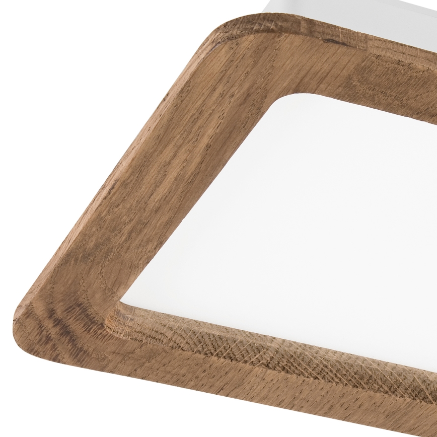 Spot encastrable WOODY SPOT LED/17W/230V 3000K noyer 18,5x18,5 cm