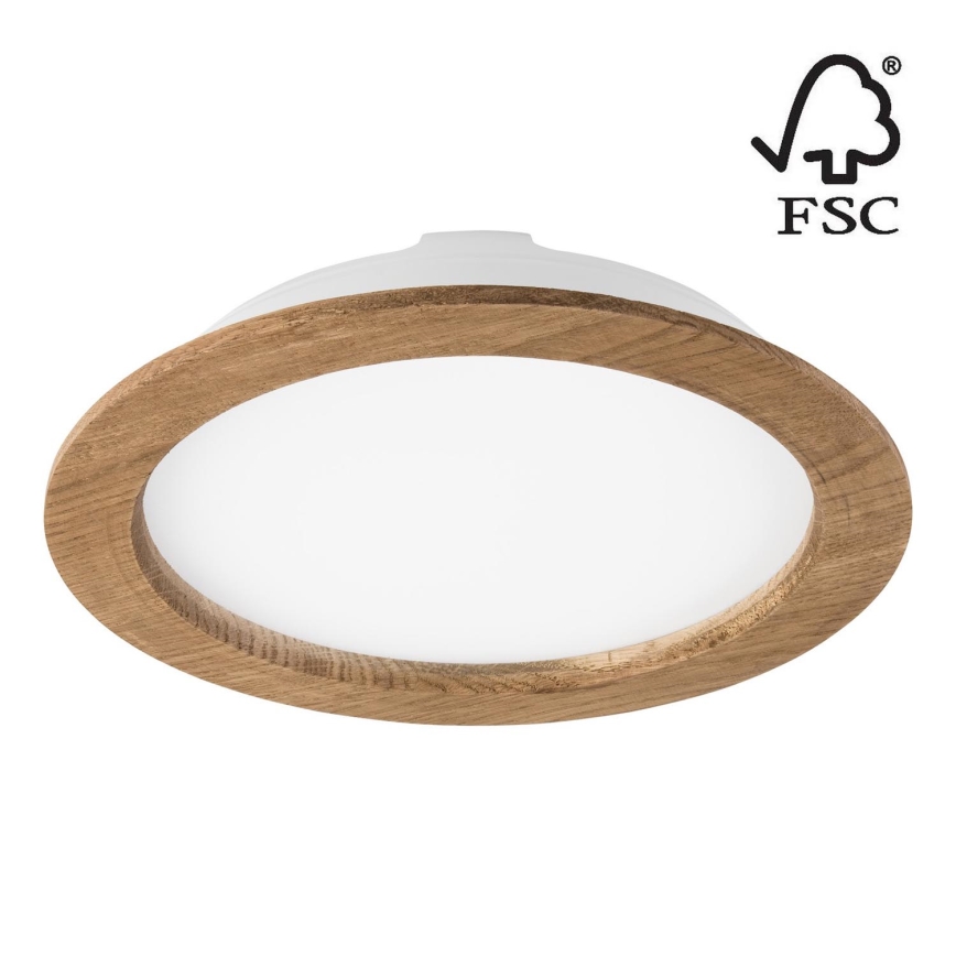Spot encastrable WOODY SPOT LED/23,5W/230V 4000K noyer ø 23,5 cm