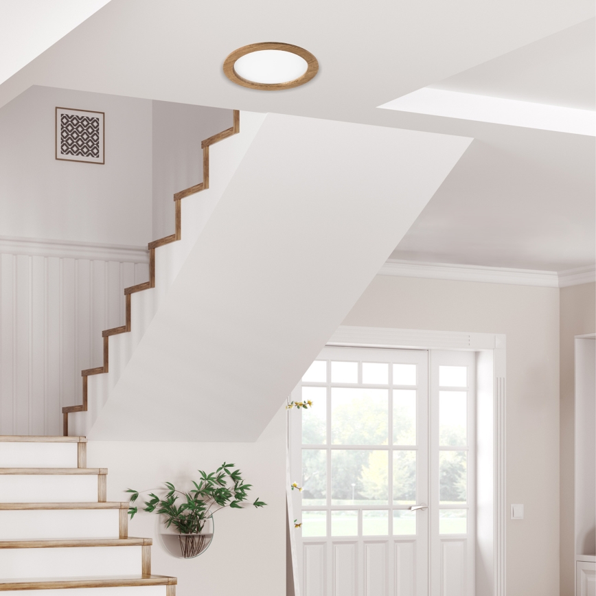 Spot encastrable WOODY SPOT LED/23,5W/230V 4000K noyer ø 23,5 cm