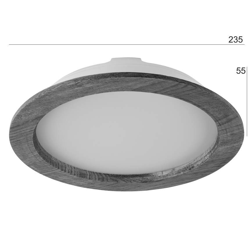Spot encastrable WOODY SPOT LED/23,5W/230V 4000K noyer ø 23,5 cm