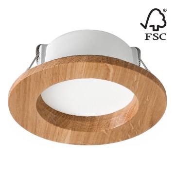 Spot encastrable WOODY SPOT LED/5,5W/230V 4000K chêne ø 10 cm