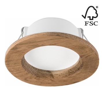 Spot encastrable WOODY SPOT LED/5,5W/230V 4000K noyer ø 10 cm