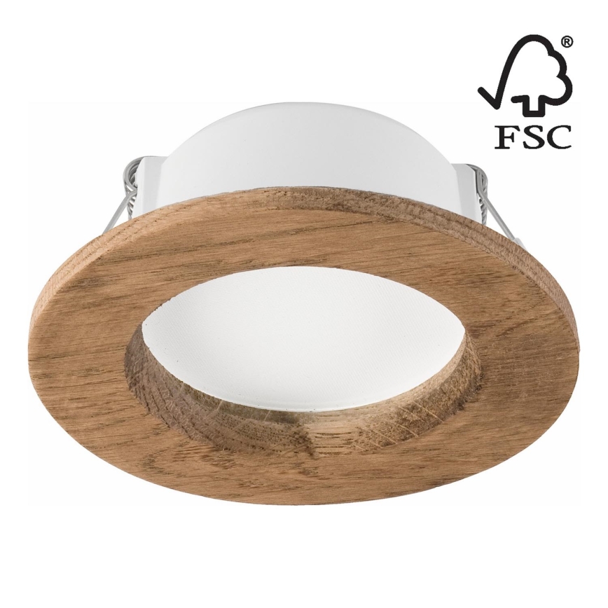 Spot encastrable WOODY SPOT LED/5,5W/230V 4000K noyer ø 10 cm