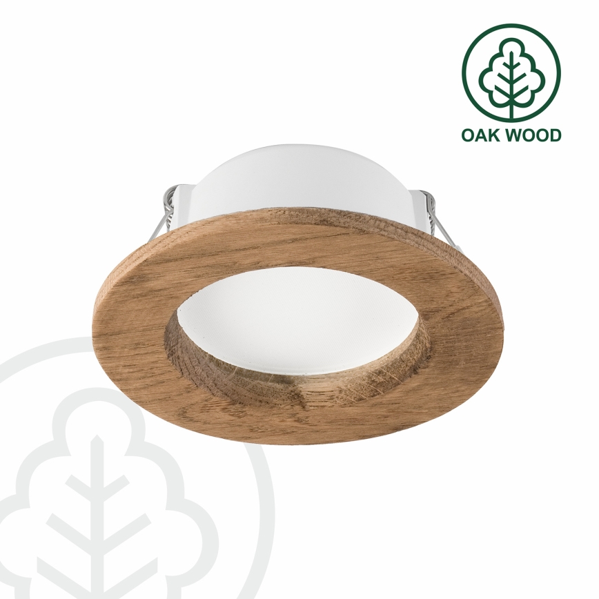 Spot encastrable WOODY SPOT LED/5,5W/230V 4000K noyer ø 10 cm