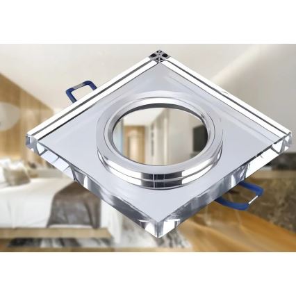 Spot encastré 1xGU10/MR16/10W/230V 9x9 cm chrome brillant