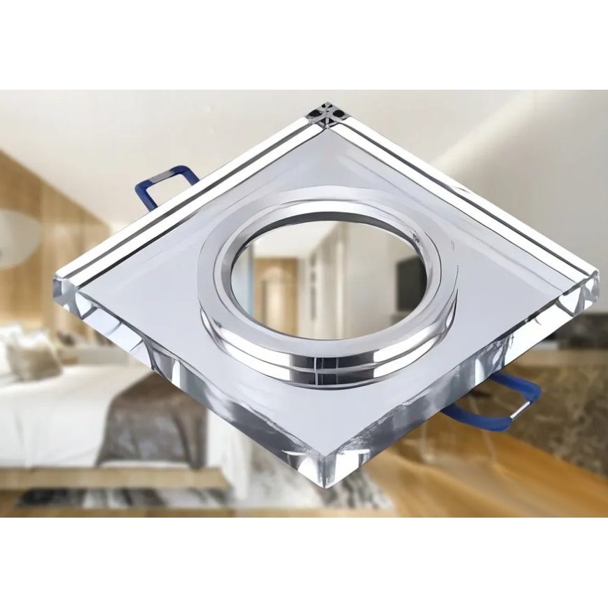 Spot encastré 1xGU10/MR16/10W/230V 9x9 cm chrome brillant