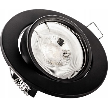 Spot encastré 1xGU10/MR16/10W/230V diam. 9 cm noir
