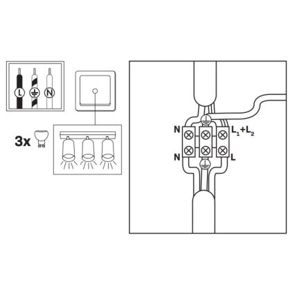 Spot encastré de salle de bain à gradation LED RGBW TURYN 3xGU10/6,5W/230V 2700-6500K Wi-Fi IP44 blanc