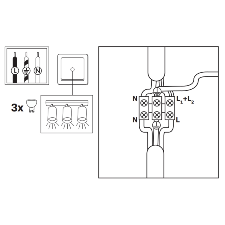 Spot encastré de salle de bain à gradation LED RGBW TURYN 3xGU10/6,5W/230V 2700-6500K Wi-Fi IP44 blanc