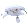 Spot enfant FUN 3xGU10/8W/230V bleu/chat