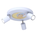 Spot enfant FUN 3xGU10/8W/230V bleu/ourson