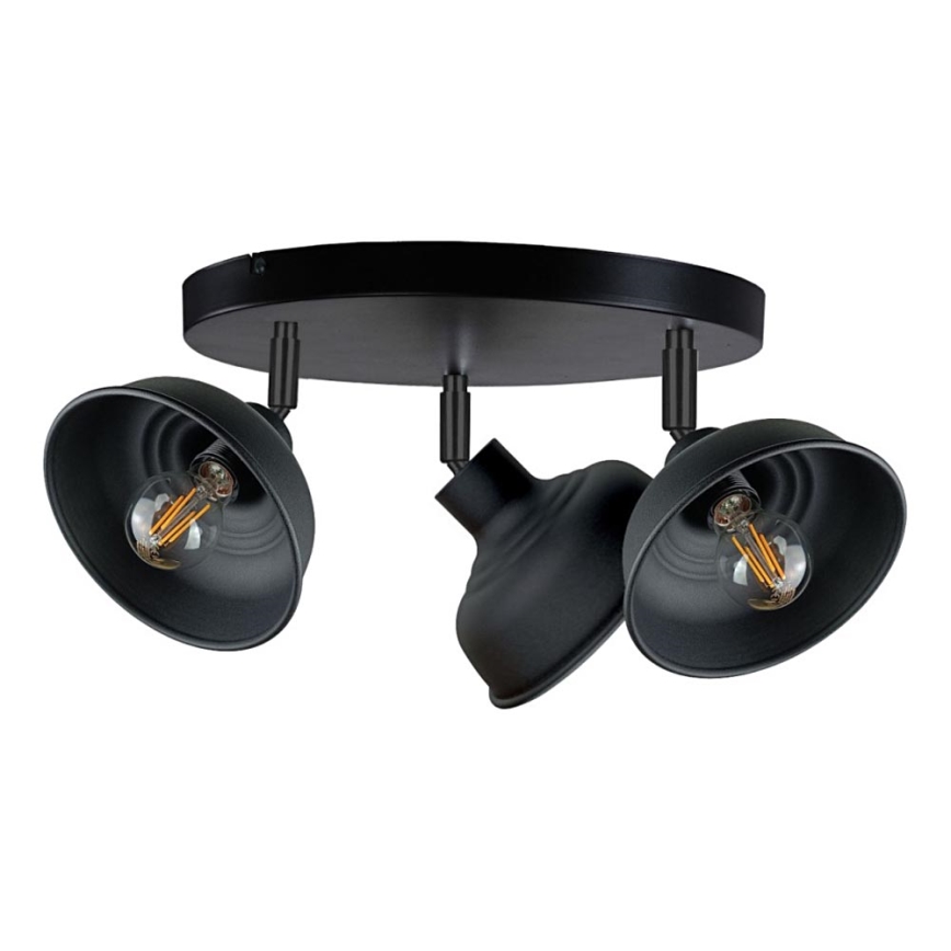 Spot FAUN 3xE27/60W/230V noir