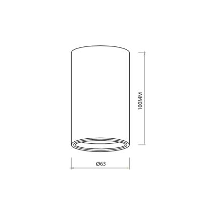 Spot GENESIS 1xGU10/8W/230V 10 cm noir