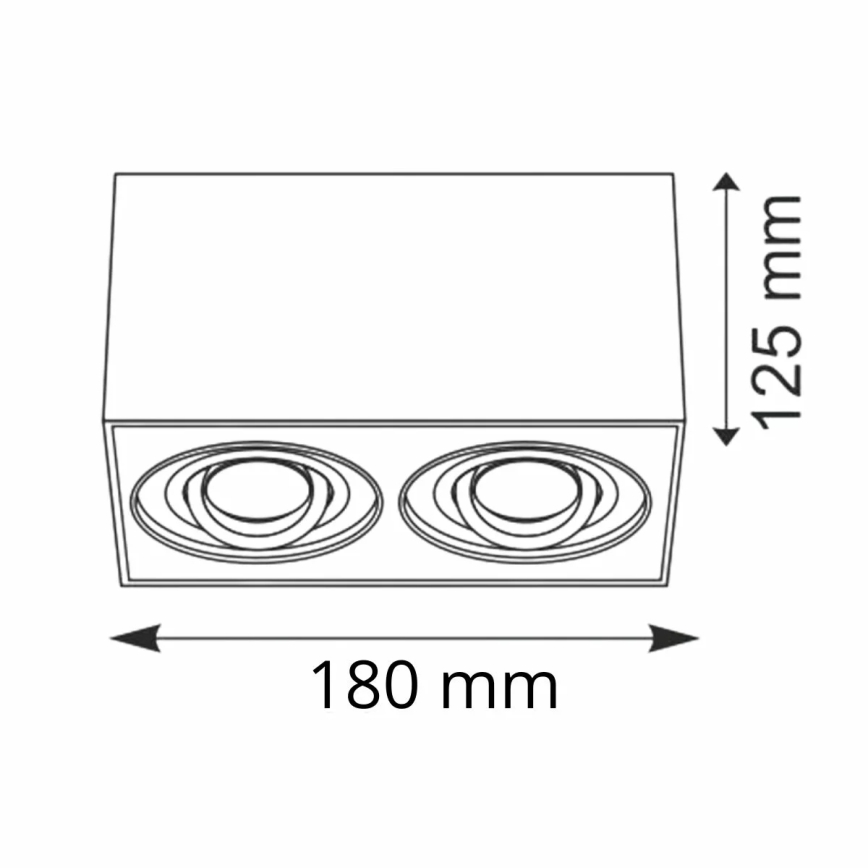 Spot HADAR Q2 2xGU10/10W/230V noir