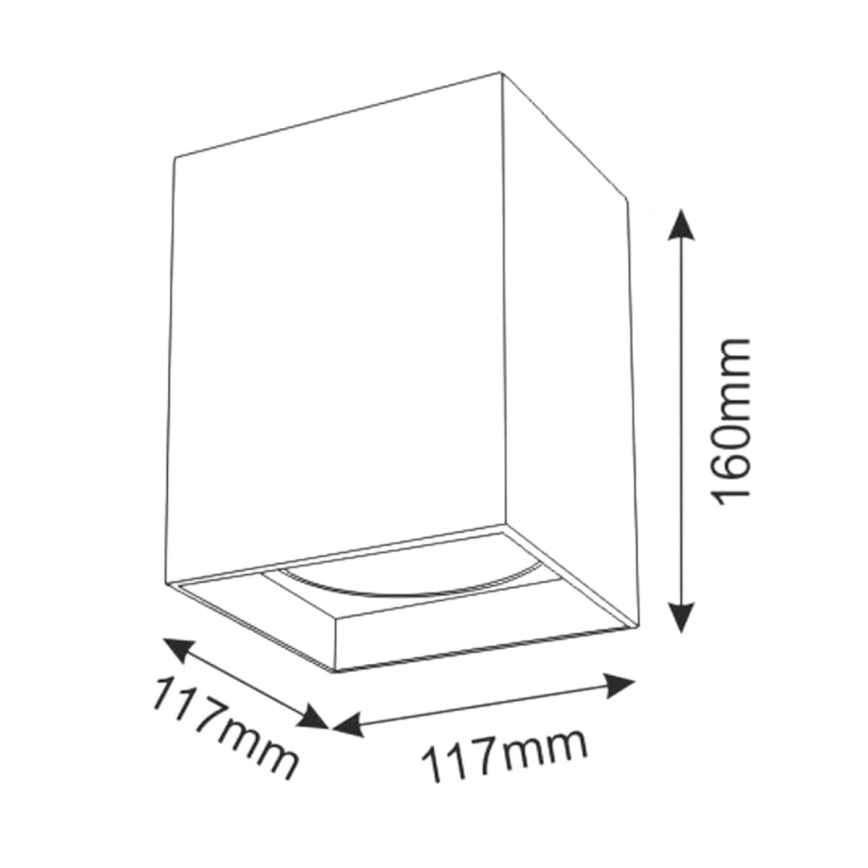 Spot JUPITER 1xE27/20W/230V 11,7x11,7 cm noir