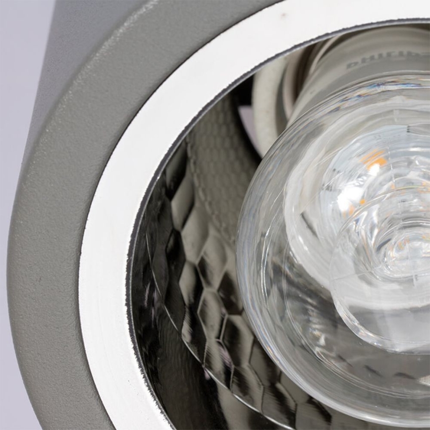 Spot JUPITER 1xE27/20W/230V d. 9,8 cm gris