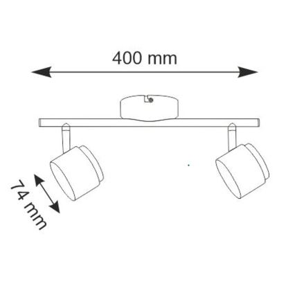 Spot KUBIK 2xLED/4,2W/230V blanc