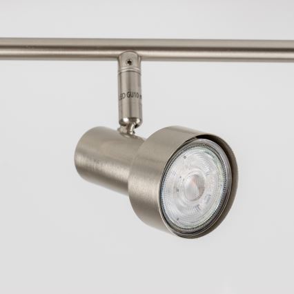Spot LED 6x GU10 / 4,7 W / 230 V, finition chrome mat