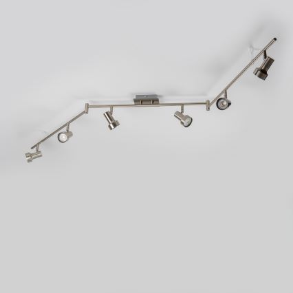 Spot LED 6x GU10 / 4,7 W / 230 V, finition chrome mat