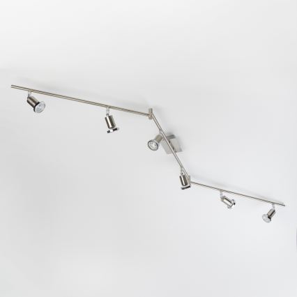 Spot LED 6x GU10 / 5W / 230V, chrome mat