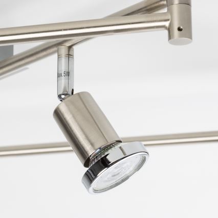 Spot LED 6x GU10 / 5W / 230V, chrome mat
