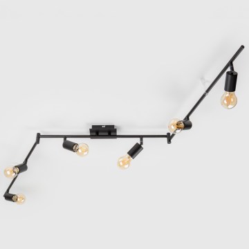 Spot LED 6xE27/6,5W/230V noir