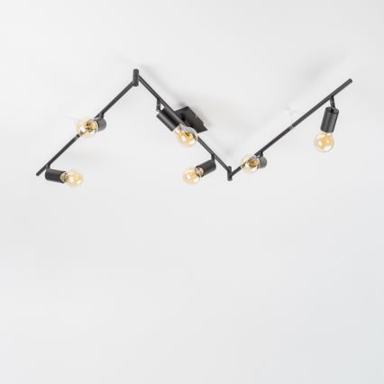 Spot LED 6xE27/6,5W/230V noir