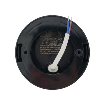 Spot LED/9W/230V diam. 9 cm noir