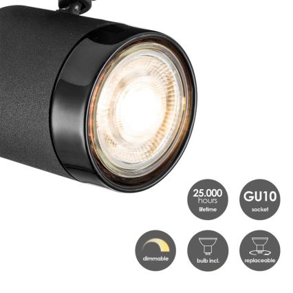 Spot LED à intensité variable MANU 1xGU10/5,8W/230V noir