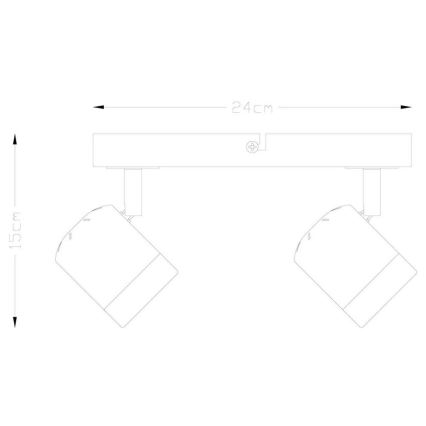 Spot LED à intensité variable MANU 2xGU10/5,8W/230V blanc