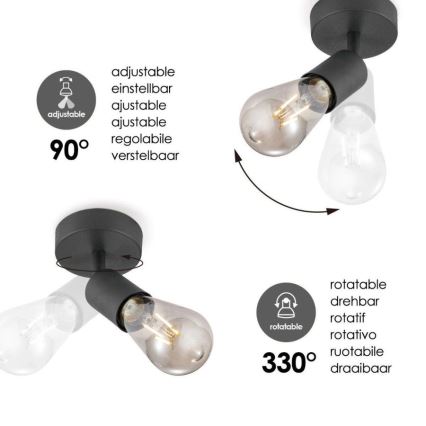 Spot LED à intensité variable MELLO 1xE27/4W/230V