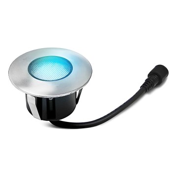 Spot LED encastrable extérieur EASY CONNECT 1xGU10/2W/230V bleu IP67 arrondi