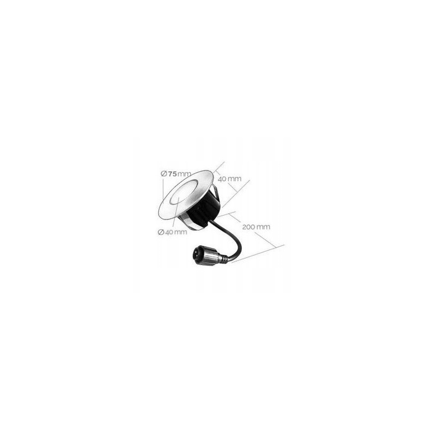 Spot LED encastrable extérieur EASY CONNECT 1xGU10/2W/230V bleu IP67 arrondi