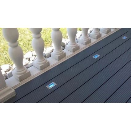 Spot LED encastrable extérieur EASY CONNECT LED/2W/230V bleu IP67 rectangulaire
