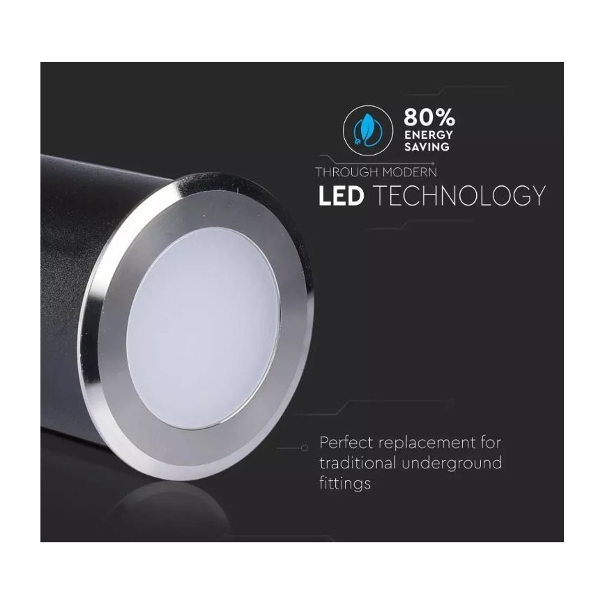 Spot LED extérieur à encastrer 1xLED/1W/12V IP67