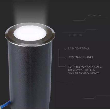 Spot LED extérieur à encastrer 1xLED/1W/12V IP67