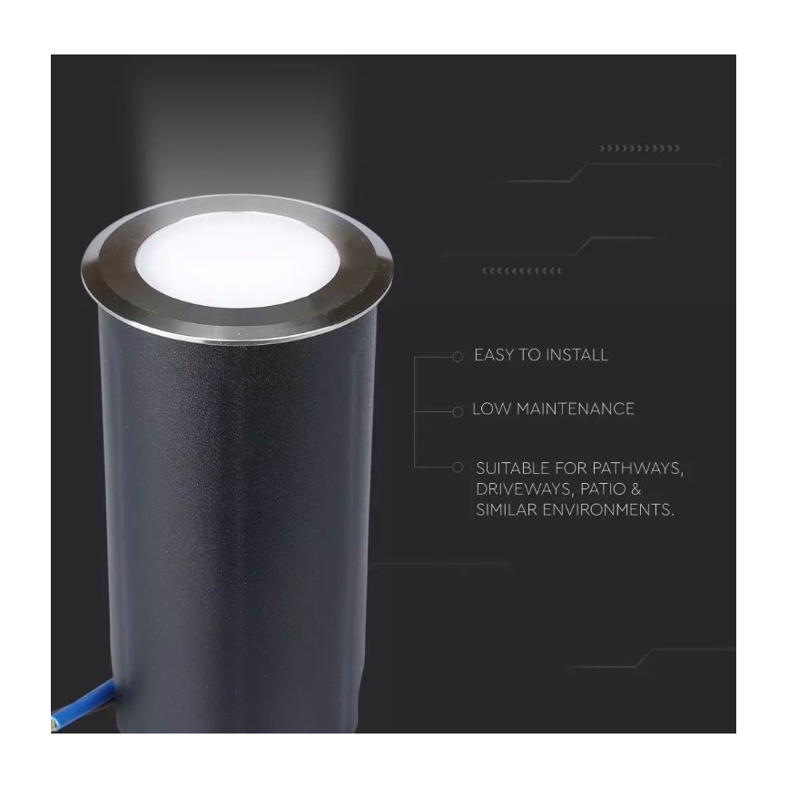 Spot LED extérieur à encastrer 1xLED/1W/12V IP67