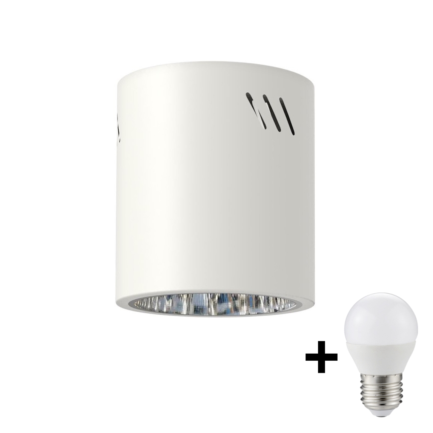 Spot LED GEORGE 1xE27/6W/230V d. 11 cm blanc