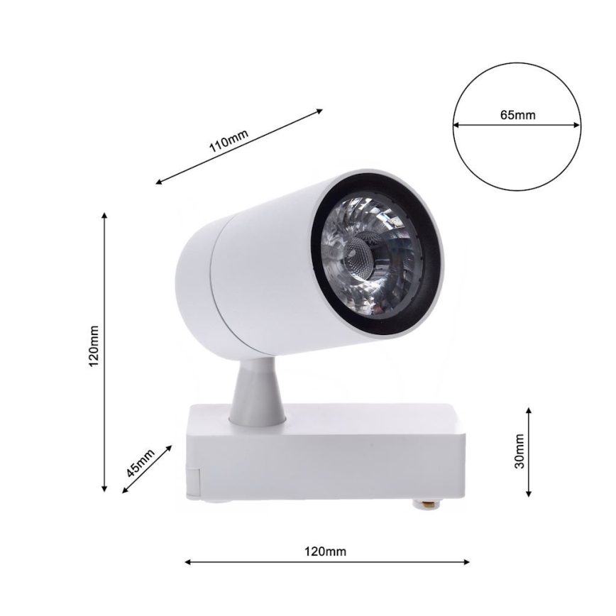 Spot LED pour système de rail TRACK LIGHT LED/7W/230V 3000K blanc
