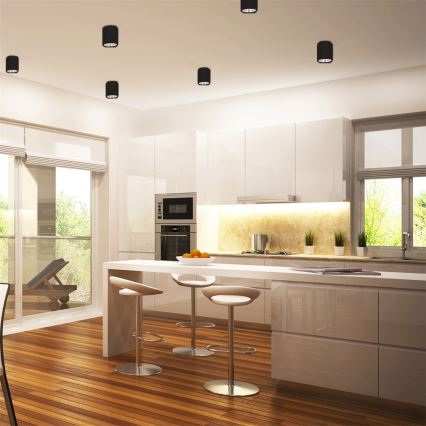 Spot LED RGBW dimmable JUPITER 1xE27/6,5W/230V 2700-6500K Wi-Fi Ø 9,8 cm noir