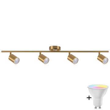 Spot LED RGBW dimmable encastrable GOLDI 4xGU10/6,5W/230V 2700-6500K Wi-Fi doré