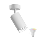 Spot LED RGBW dimmable pour salle de bains TURYN 1xGU10/4,8W/230V 3000K IP44 blanc + télécommande